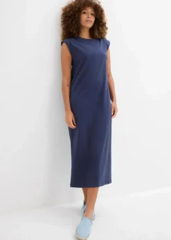 Damen bonprix Nachhaltigere Materialien|Kleider|Shirtkleid mit Schulterpolstern aus reiner Bio-Baumwolle