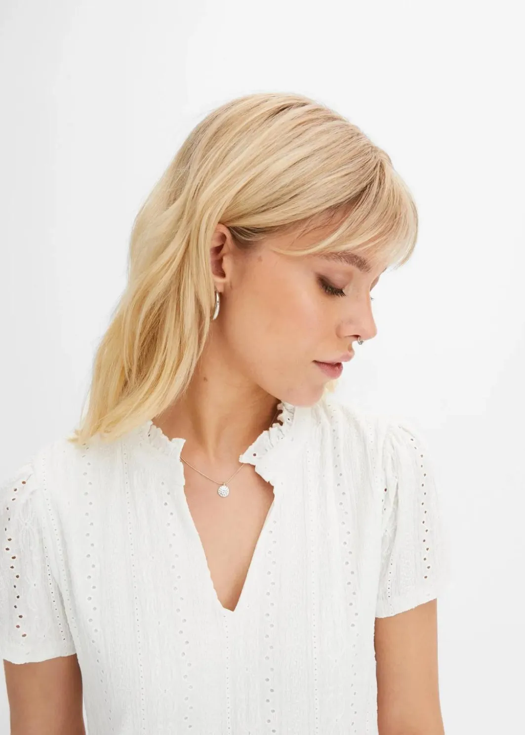 Online Shirtkleid mit Spitze Damen Bekleidung·Pullover & Strickjacken|Kleider