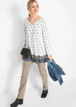 Online Shirt-Tunika aus Baumwoll-Viskose-Mix Damen Shirts & Tops