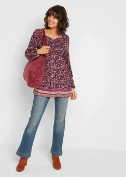 New Shirt-Tunika aus Baumwoll-Viskose-Mix Damen Nachhaltigere Materialien|Shirts & Tops