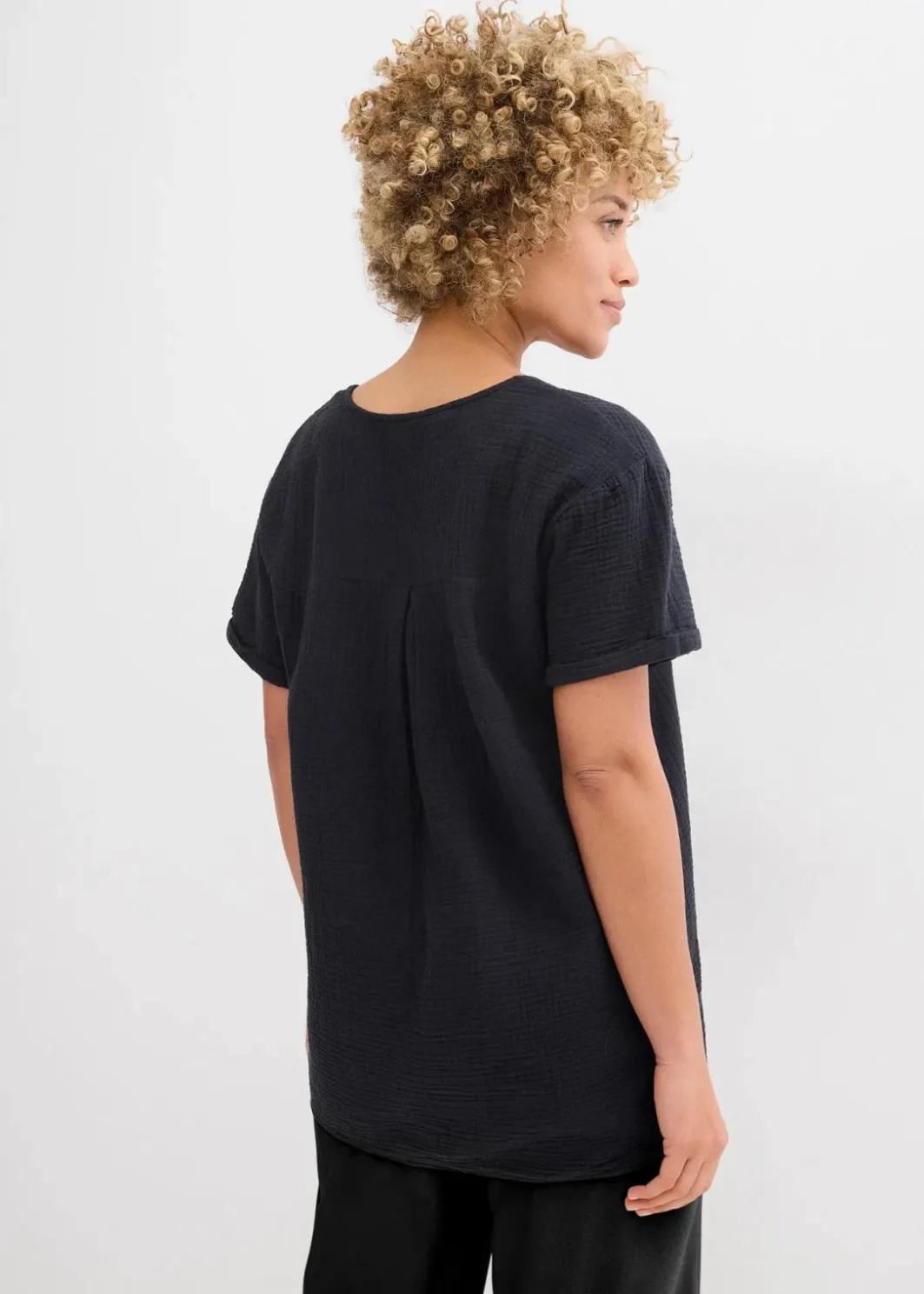 Damen bonprix Blusen & Tuniken|Bekleidung·Jacken & Mäntel|Shirt-Tunika aus softem Musselin