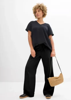 Damen bonprix Blusen & Tuniken|Bekleidung·Jacken & Mäntel|Shirt-Tunika aus softem Musselin