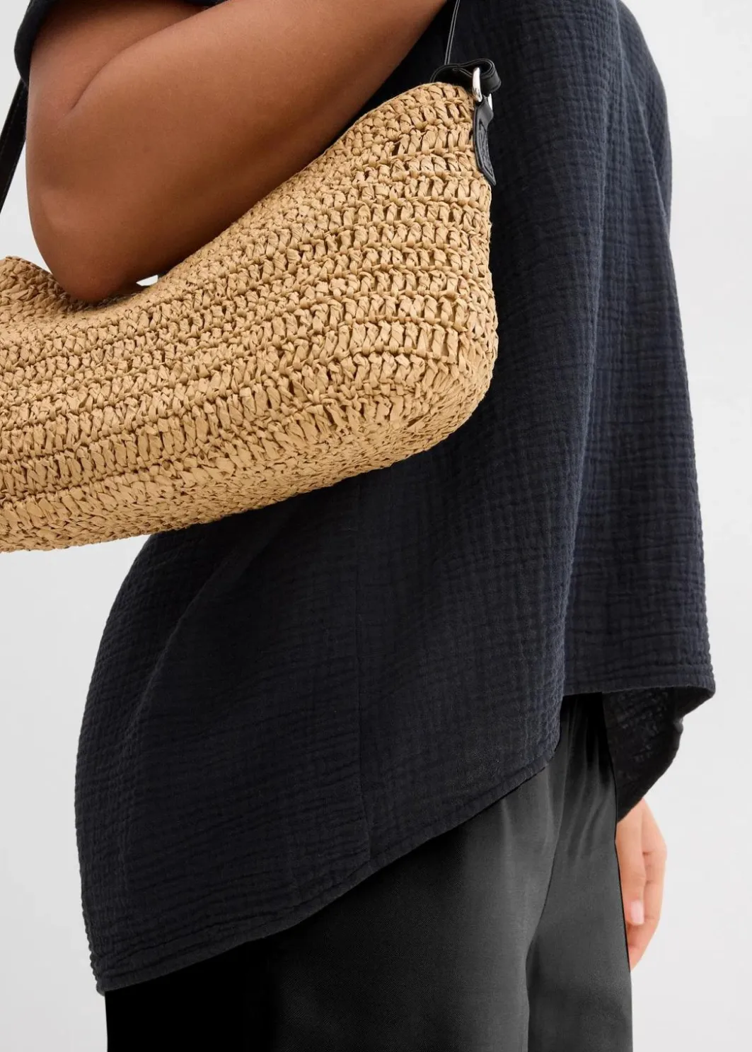 Damen bonprix Blusen & Tuniken|Bekleidung·Jacken & Mäntel|Shirt-Tunika aus softem Musselin