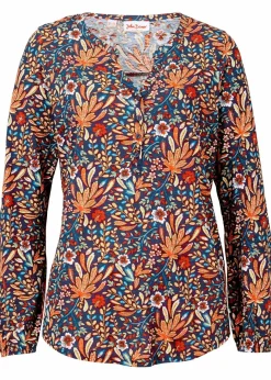 Clearance Shirt-Tunika, bedruckt, Langarm Damen Nachhaltigere Materialien|Shirts & Tops