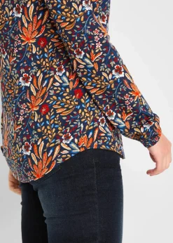 Clearance Shirt-Tunika, bedruckt, Langarm Damen Nachhaltigere Materialien|Shirts & Tops