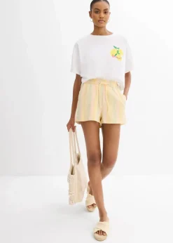 Shorts aus luftigem Leinen-Mix Damen Shorts|Hosen