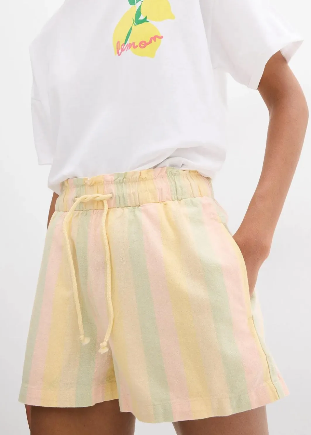 Shorts aus luftigem Leinen-Mix Damen Shorts|Hosen