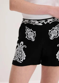 Damen bonprix Bekleidung·Outdoorbekleidung|Bekleidung·Kleider|Shorts mit Stickerei aus softem Viskose Mix