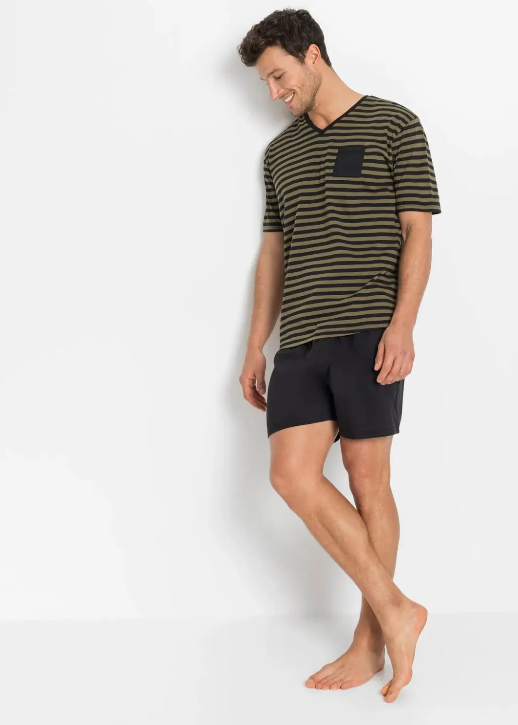 Herren bonprix Pyjamas|Große Größen|Shorty