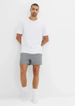 Sale Shorty aus reiner Baumwolle mit kurzen Ärmeln Herren Pyjamas|Große Größen