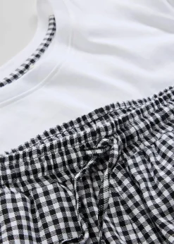 Sale Shorty aus reiner Baumwolle mit kurzen Ärmeln Herren Pyjamas|Große Größen