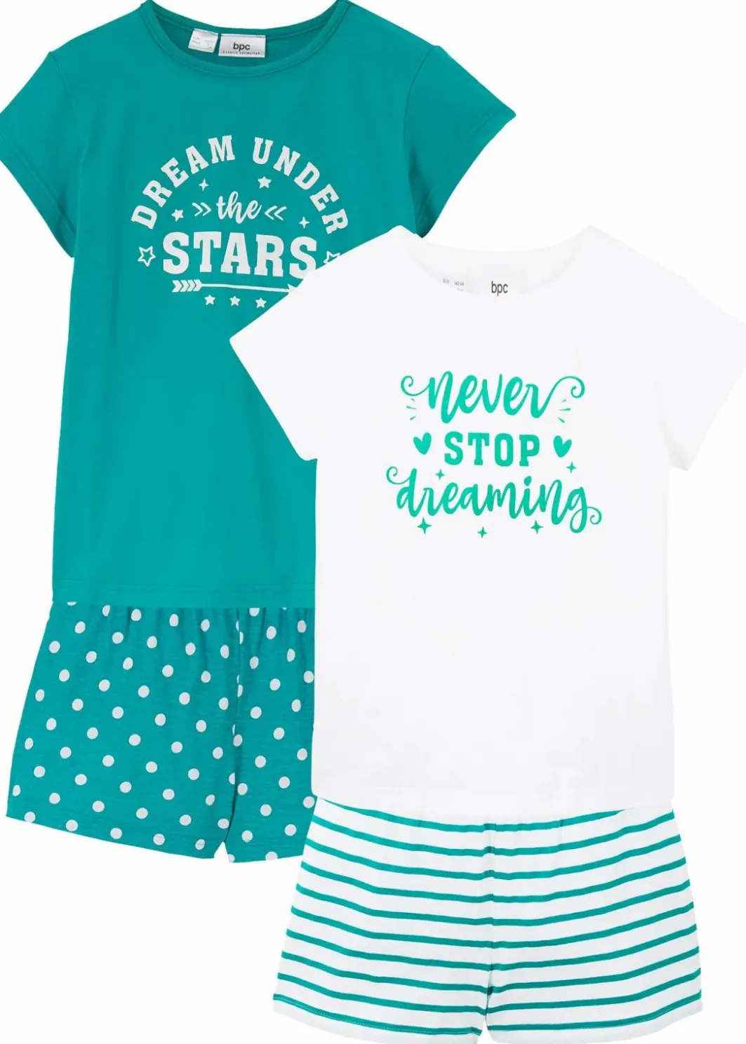 Clearance Shorty aus reiner Baumwolle mit kurzen Ärmeln (4-tlg. Set) Kinder Mädchen·Nachtwäsche