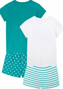 Clearance Shorty aus reiner Baumwolle mit kurzen Ärmeln (4-tlg. Set) Kinder Mädchen·Nachtwäsche