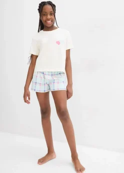 Kinder bonprix Mädchen·Nachtwäsche|Shorty aus reiner Bio-Baumwolle (4-tlg. Set)