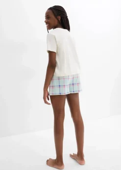 Kinder bonprix Mädchen·Nachtwäsche|Shorty aus reiner Bio-Baumwolle (4-tlg. Set)