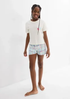 Kinder bonprix Mädchen·Nachtwäsche|Shorty aus reiner Bio-Baumwolle (4-tlg. Set)
