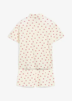 Discount Shorty aus reiner Bio-Baumwolle mit Knopfleiste (2-tlg.Set) Kinder Mädchen·Nachtwäsche