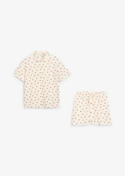 Discount Shorty aus reiner Bio-Baumwolle mit Knopfleiste (2-tlg.Set) Kinder Mädchen·Nachtwäsche