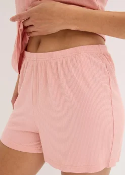 Damen bonprix Nachhaltigere Materialien|Nachtwäsche|Shorty aus weicher Rippe