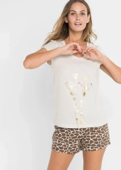 Shorty mit Foliendruck Damen Wäsche·Nachtwäsche|Nachtwäsche