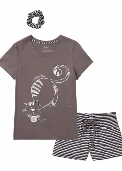 Damen bonprix Wäsche·Nachtwäsche|Nachhaltigere Materialien|Shorty mit Haargummi