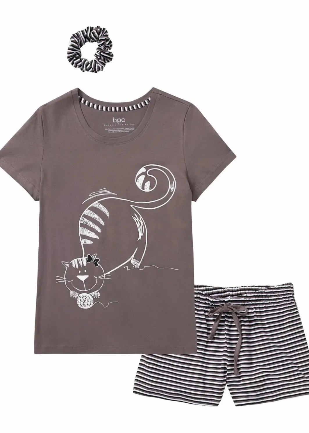 Damen bonprix Wäsche·Nachtwäsche|Nachhaltigere Materialien|Shorty mit Haargummi