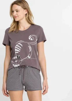 Damen bonprix Wäsche·Nachtwäsche|Nachhaltigere Materialien|Shorty mit Haargummi