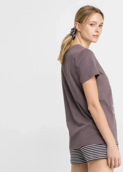 Damen bonprix Wäsche·Nachtwäsche|Nachhaltigere Materialien|Shorty mit Haargummi