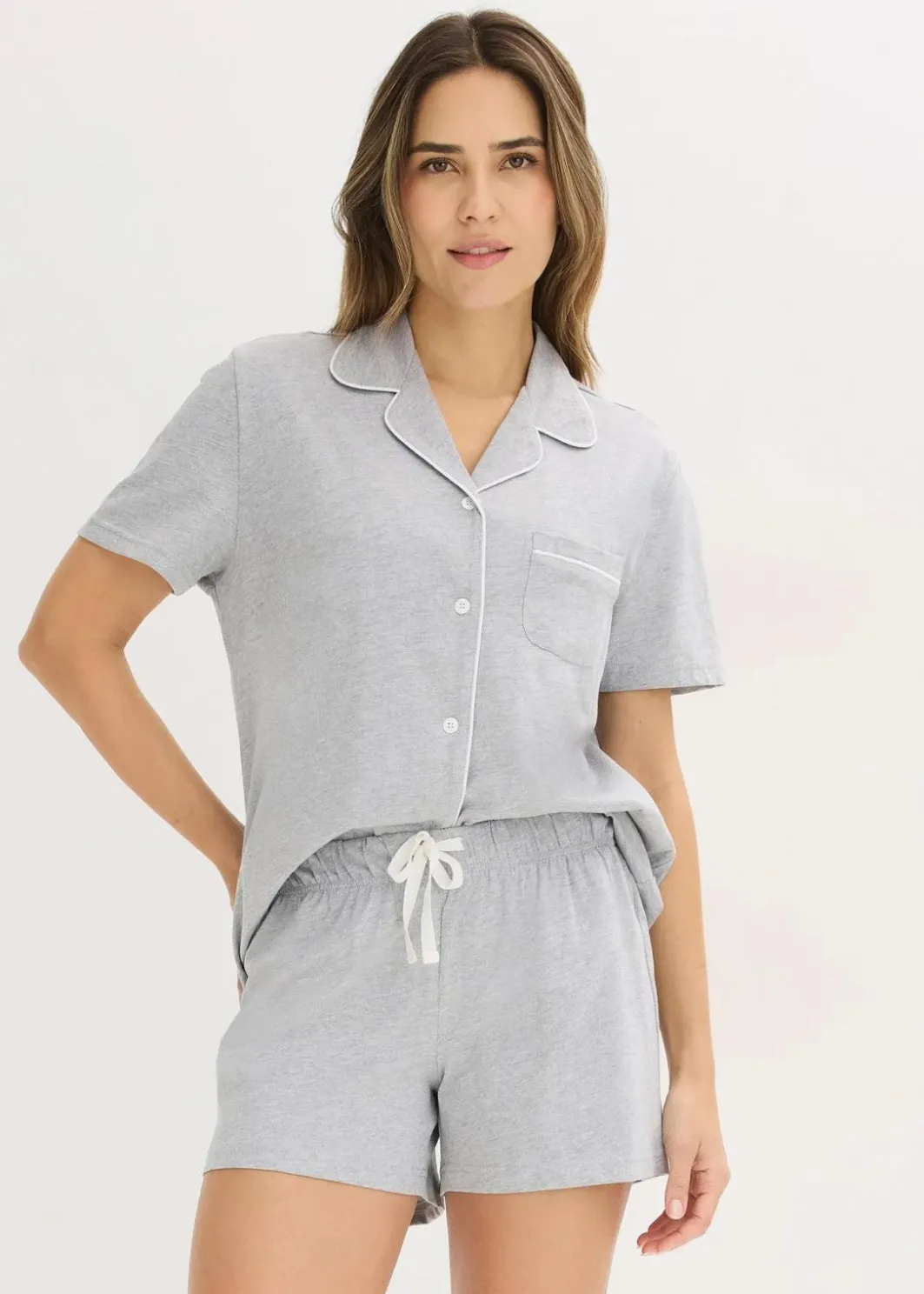 Damen bonprix Wäsche·Basics|Wäsche·Nachtwäsche|Shorty mit Knopfleiste