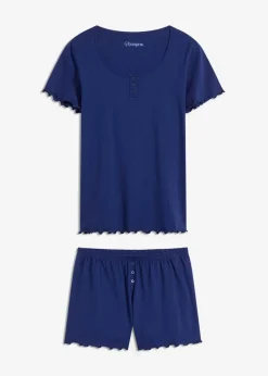 Damen bonprix Wäsche·Nachtwäsche|Nachhaltigere Materialien|Shorty mit Knopfleiste