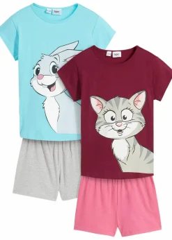 Kinder bonprix Mehrfachpacks|Mädchen·Nachtwäsche|Shorty mit weicher Baumwolle (2er Pack)