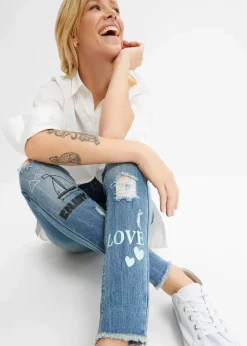 Damen bonprix Bekleidung·Shirts & Tops|Jeans|Skinny Jeans Mid Waist