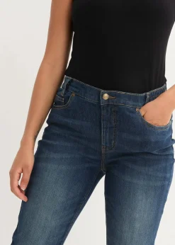 Damen bonprix Kurzgrößen|Bekleidung·Shirts & Tops|Skinny Jeans Mid Waist, Bequembund