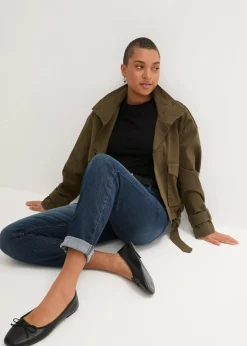 Damen bonprix Kurzgrößen|Bekleidung·Shirts & Tops|Skinny Jeans Mid Waist, Bequembund