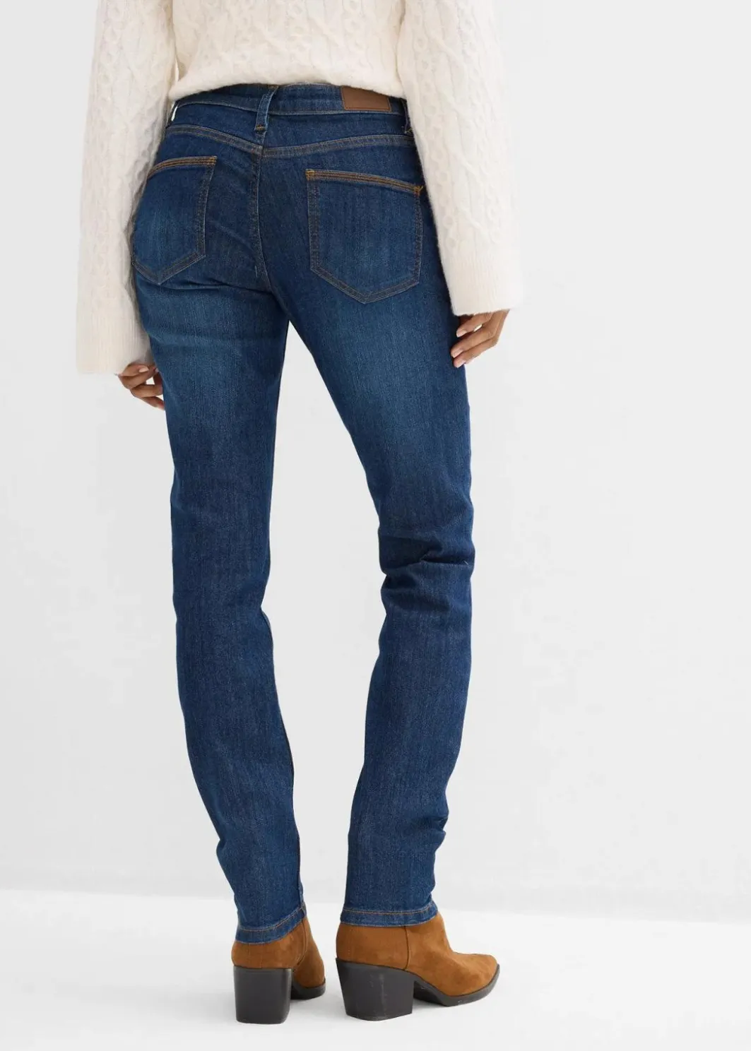 Damen bonprix Jeans|Kurzgrößen|Skinny Jeans Mid Waist, Stretch