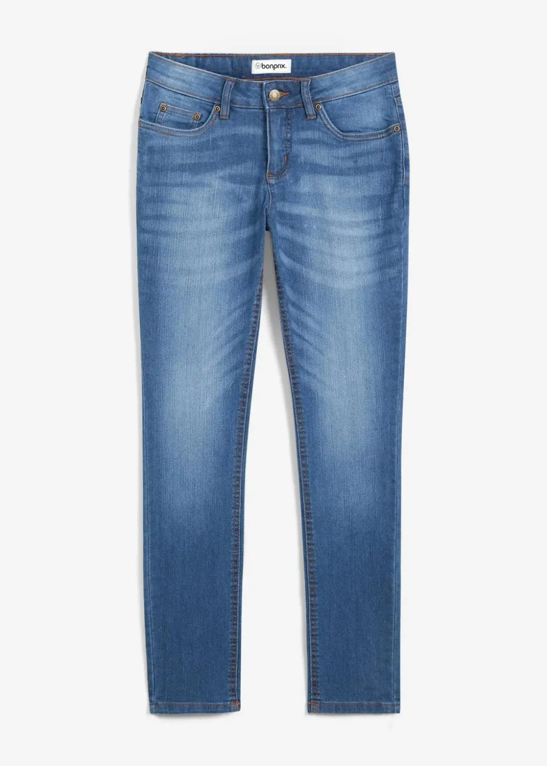 Damen bonprix Jeans|Kurzgrößen|Skinny Jeans Mid Waist, Stretch
