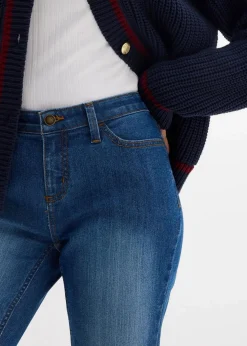 Hot Skinny Jeans Mid Waist, Stretch Damen Jeans|Kurzgrößen