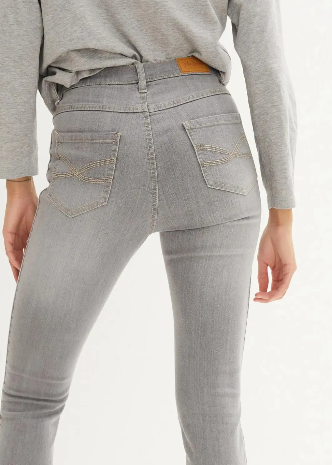Damen bonprix Jeans|Kurzgrößen|Skinny-Jeans High Waist, 7/8 Komfort-Stretch