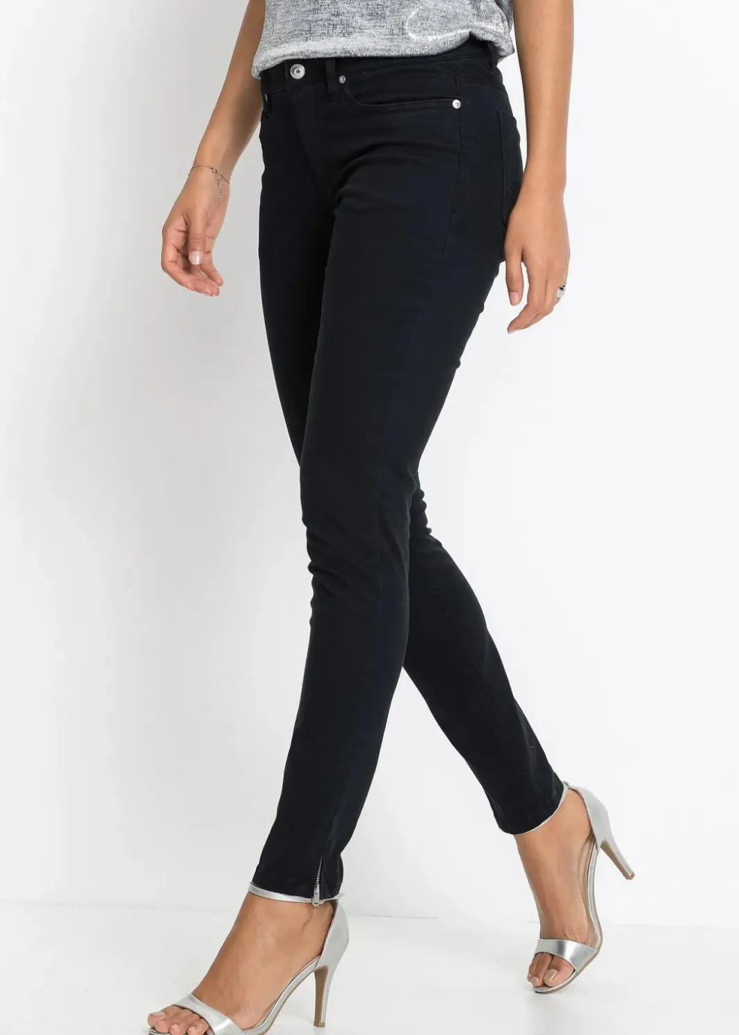 New Skinny-Jeans Mid Waist, cropped Damen Bekleidung·Shirts & Tops|Jeans