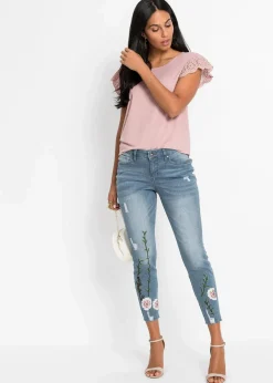 Damen bonprix Jeans|Skinny-Jeans Mid Waist, Stretch