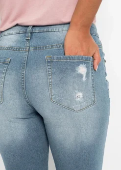Damen bonprix Jeans|Skinny-Jeans Mid Waist, Stretch