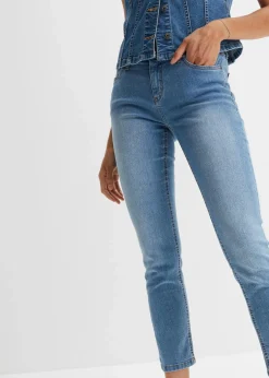 New Slim Fit Jeans Mid Waist, cropped Damen Jeans|Bekleidung·Shirts & Tops