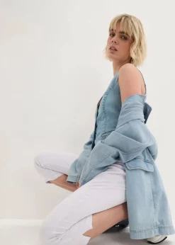 Damen bonprix Jeans|Bekleidung·Shirts & Tops|Slim Fit Jeans Mid Waist, cropped
