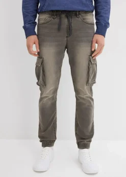 Clearance Slim Fit Jeans-Jogger mit Komfortbund, Straight Herren Jeans|Große Größen