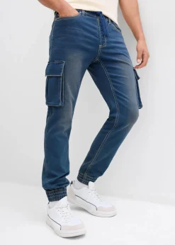 Best Slim Fit Jeans-Jogger mit Komfortbund, Straight Herren Große Größen|Jeans