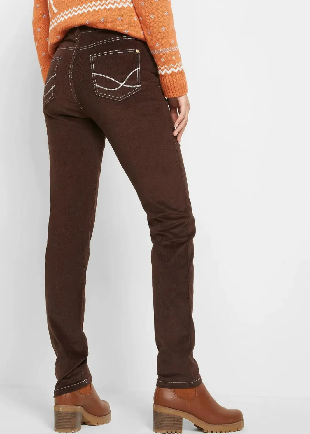 Damen bonprix Bekleidung·Kleider|Hosen|Slim Fit Stretch-Cordhose