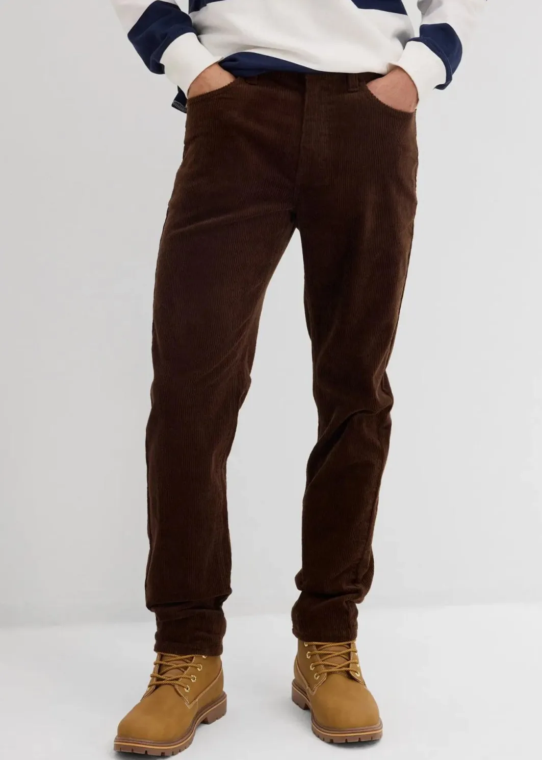 Hot Slim Fit Stretch-Cordhose mit Komfortschnitt Herren Große Größen|Hosen