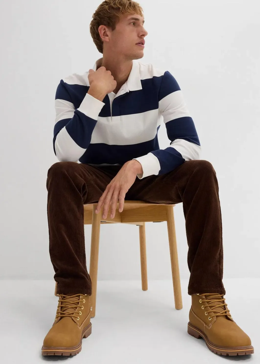 Hot Slim Fit Stretch-Cordhose mit Komfortschnitt Herren Große Größen|Hosen