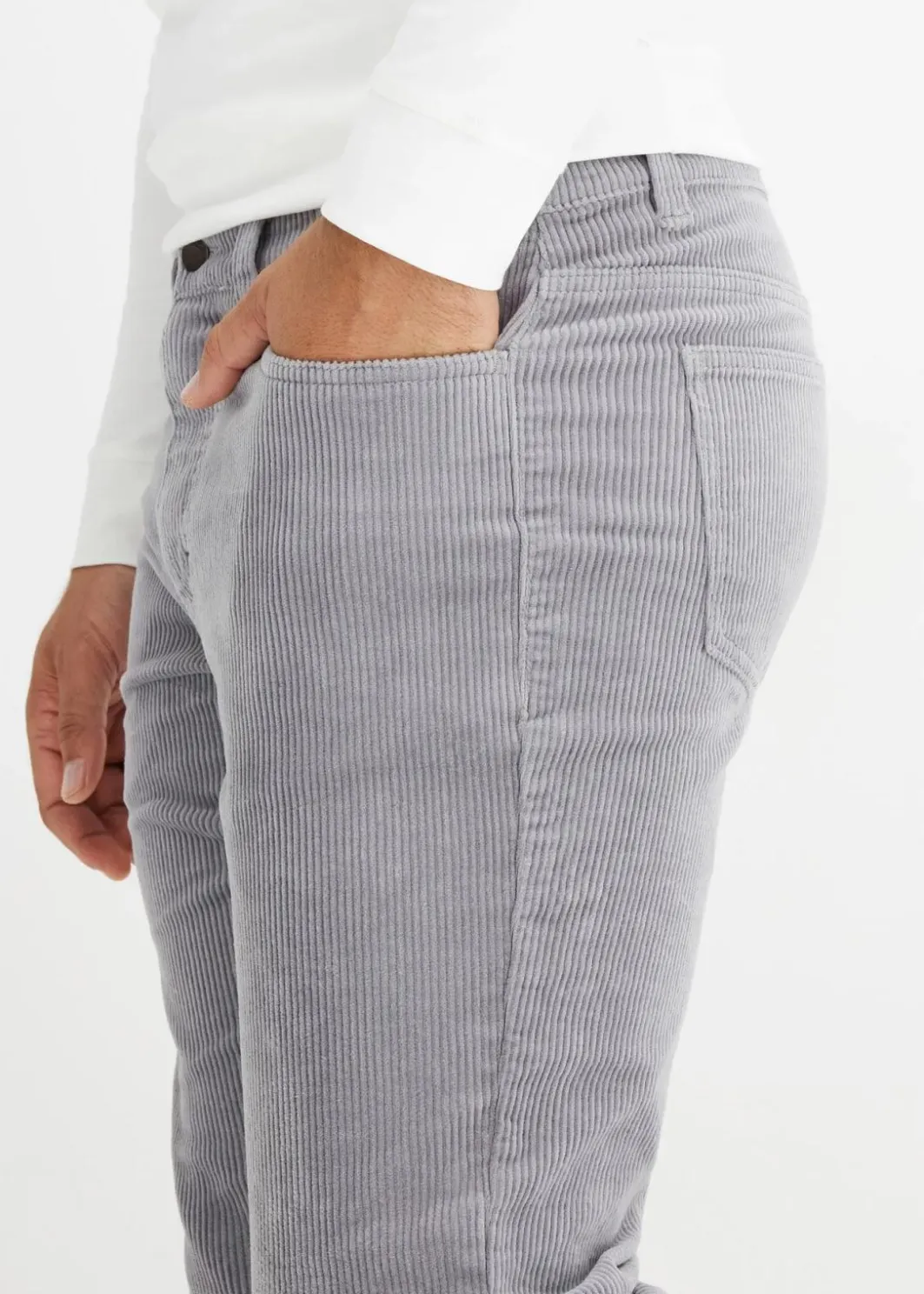 Best Slim Fit Stretch-Cordhose mit Komfortschnitt Herren Hosen|Große Größen