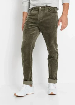 Herren bonprix Hosen|Große Größen|Slim Fit Stretch-Cordhose mit Komfortschnitt